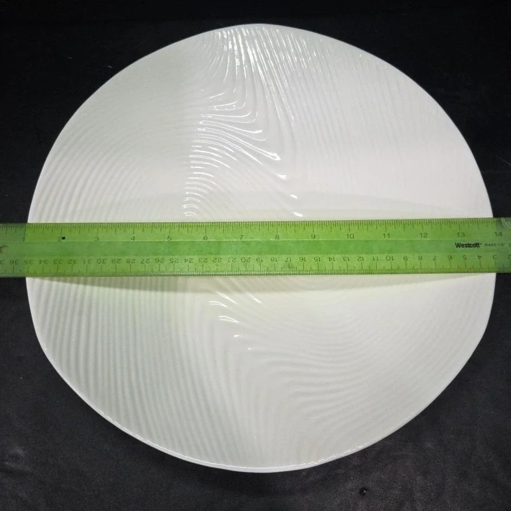 Pier 1 Imports Tropical Wave Serving‎ Platter, Vintage Footed Dish, Centerpiece